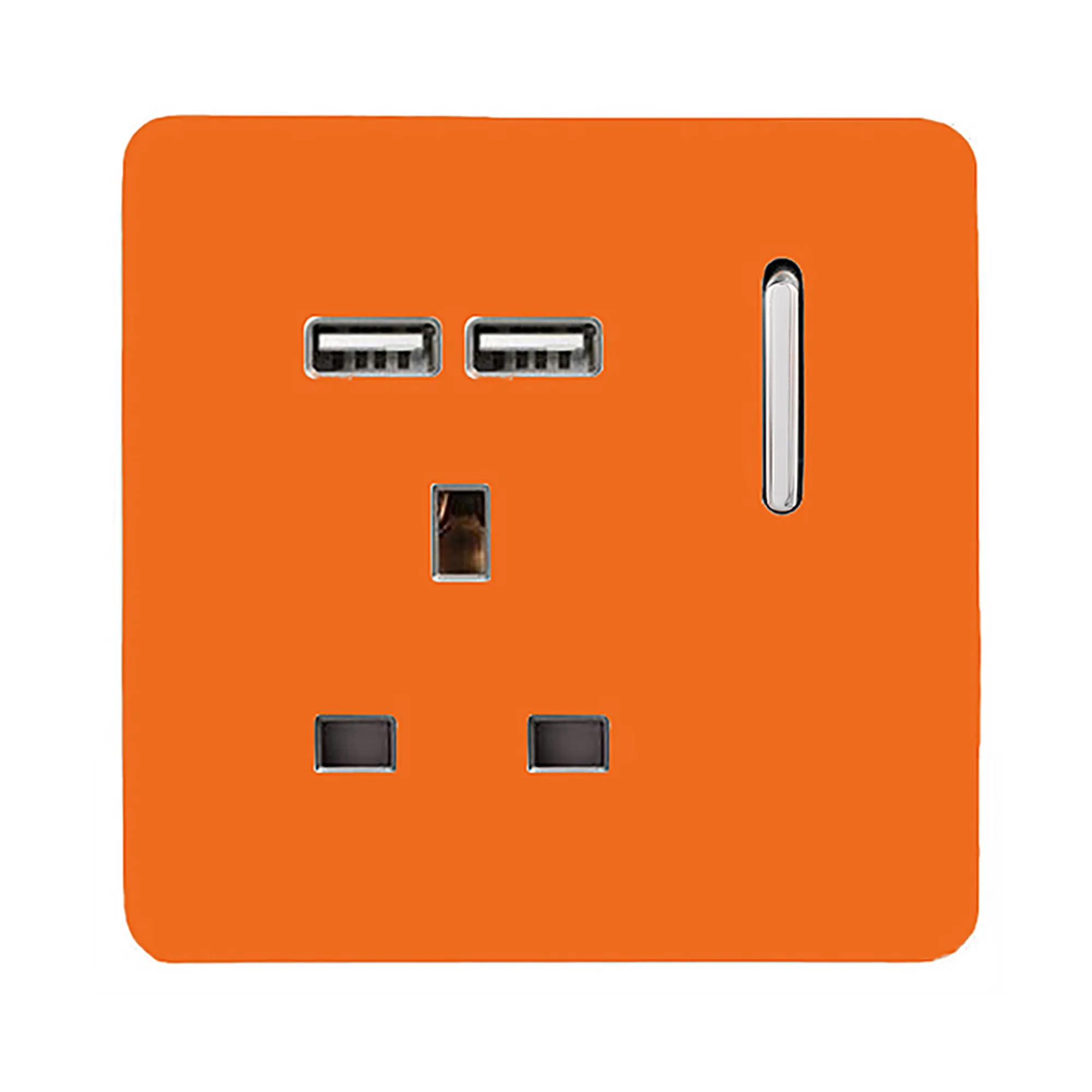 ART-SKT13USBOR  1 Gang 13Amp Switched Single Socket With 2 x USB Orange